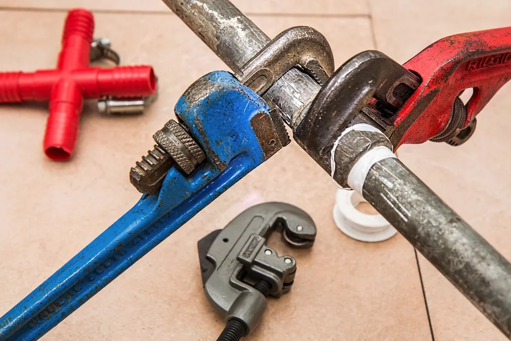 Plumbing tools ready for a residential service visit